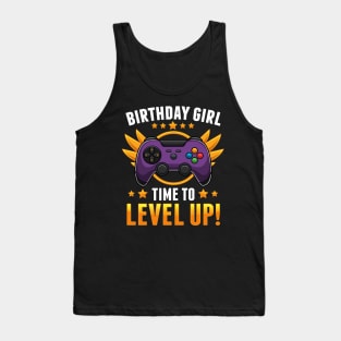 Birthday Girl Time To Level Up Funny Gamer Girl Gift Tank Top
